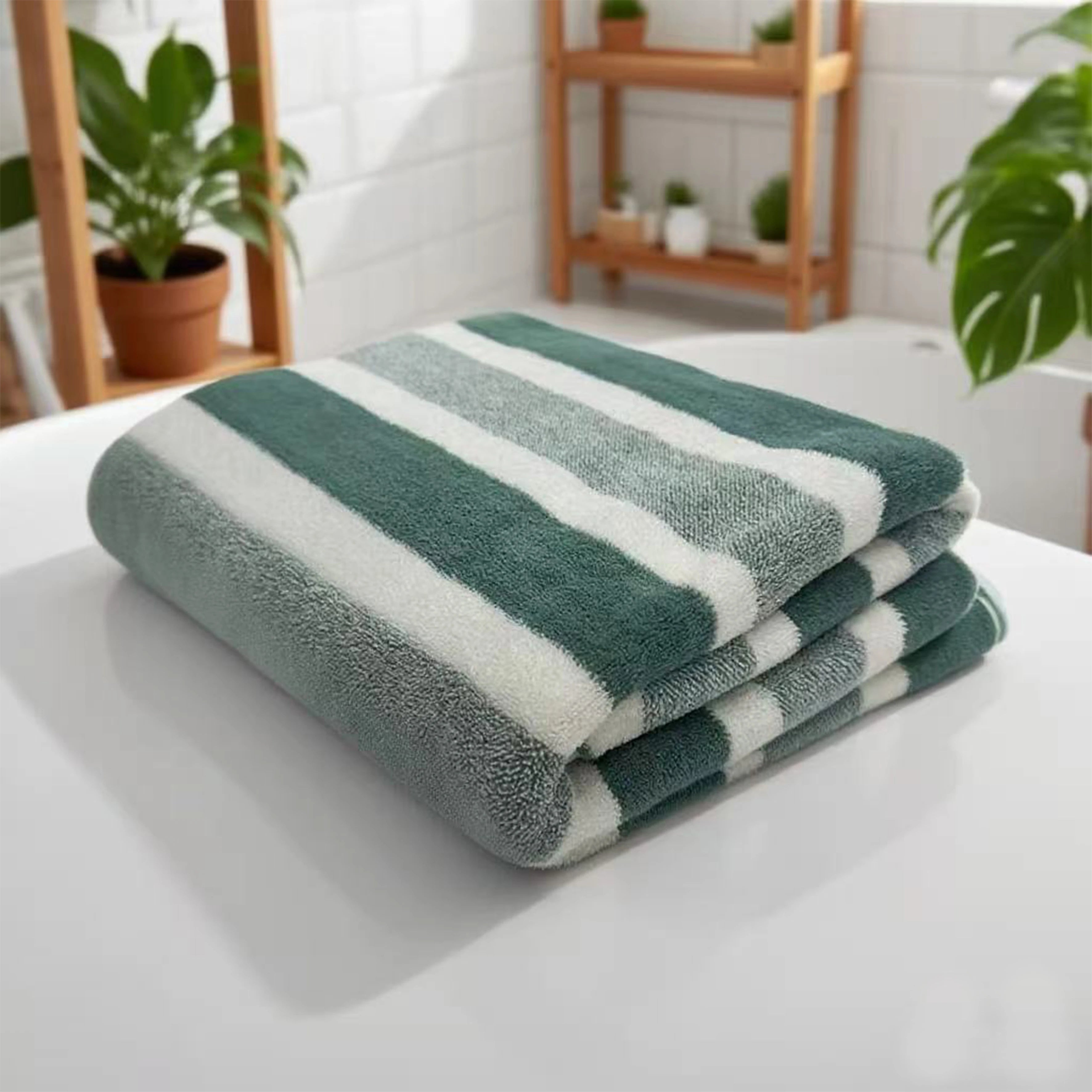 1-pack thick bath towel, strong water absorption and quick drying, durable for families