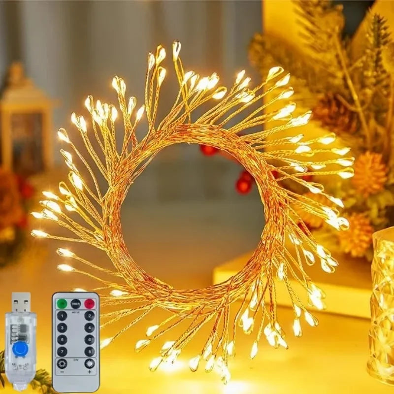 Remote Firecracker Twinkle Lights 1.5/3/6M LED
