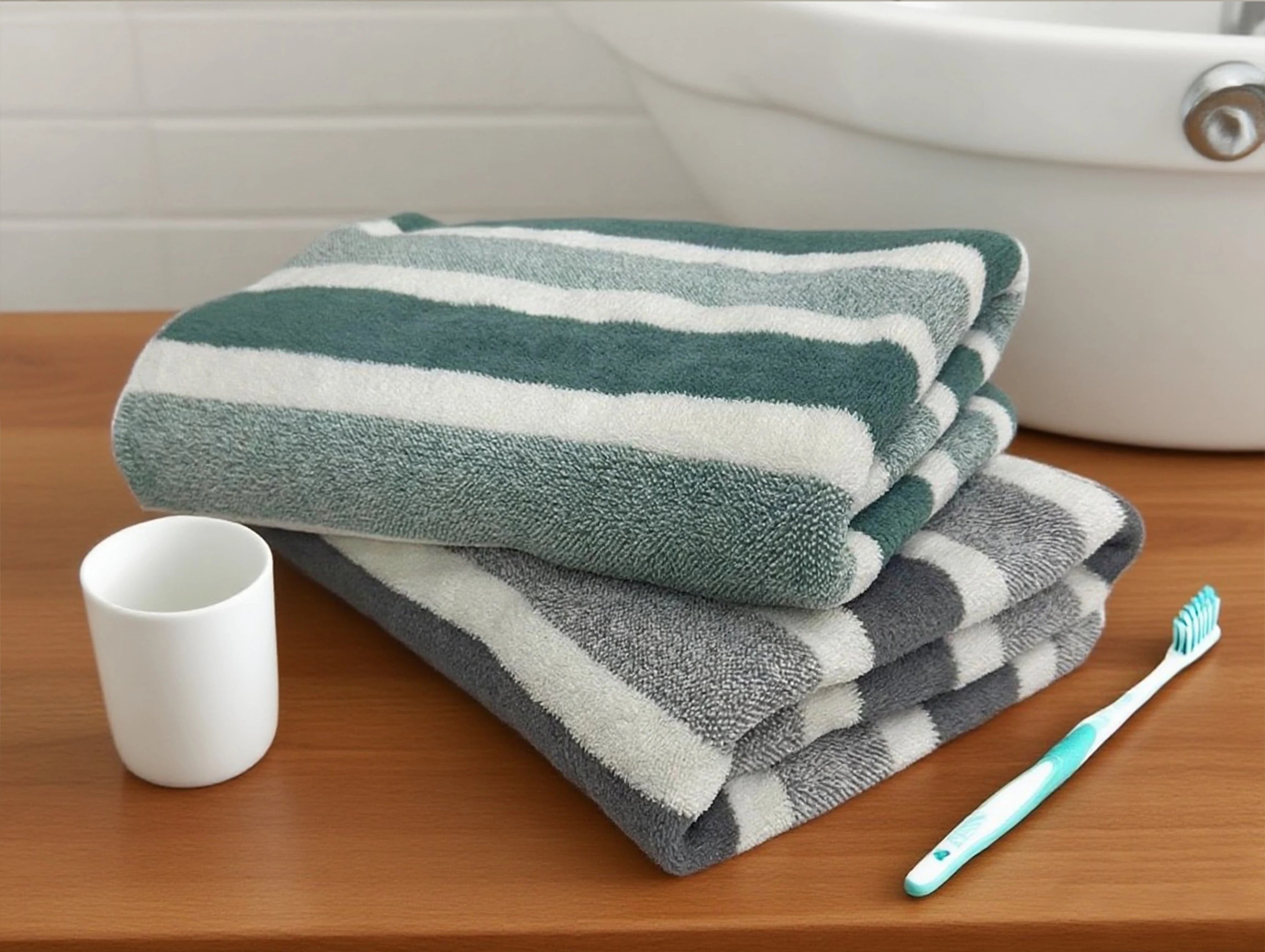 1-pack thick bath towel, strong water absorption and quick drying, durable for families