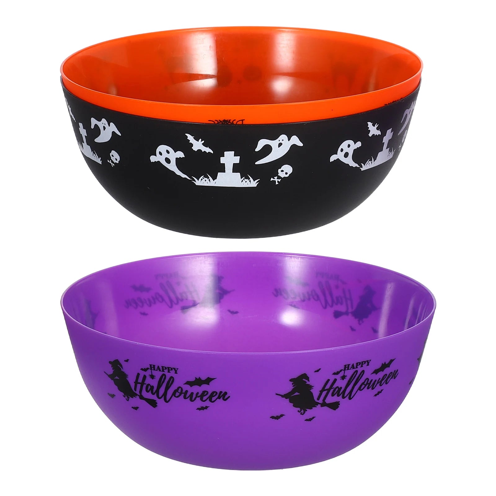 3pcs Halloween Candy Bowl Spooky Reusable Trick-Or-Treat Fruit Salad Bowls