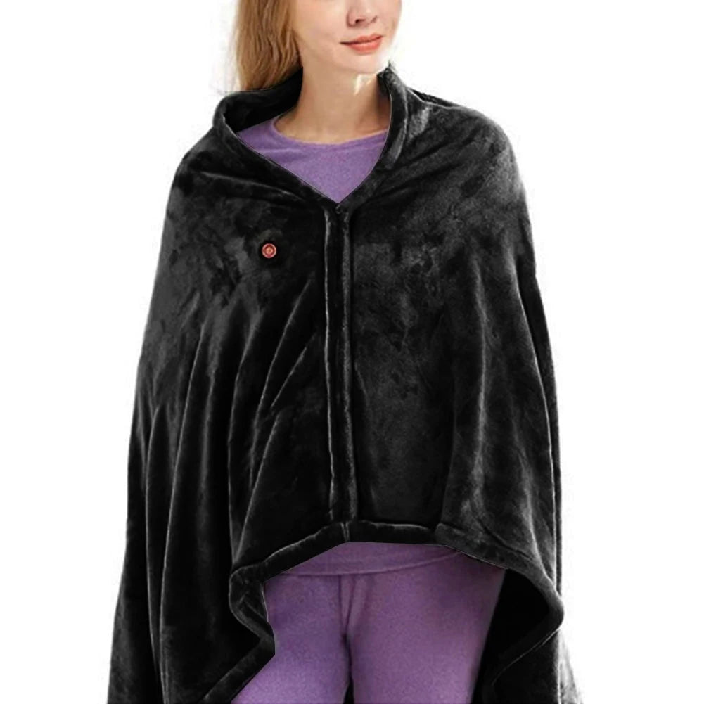 3 Heating Levels Fleece Heated Blanket Wearable Warmer