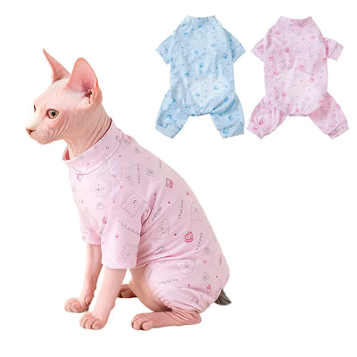 Small Dog Pajamas Soft Cotton Puppy Rompers Sleeping Clothes
