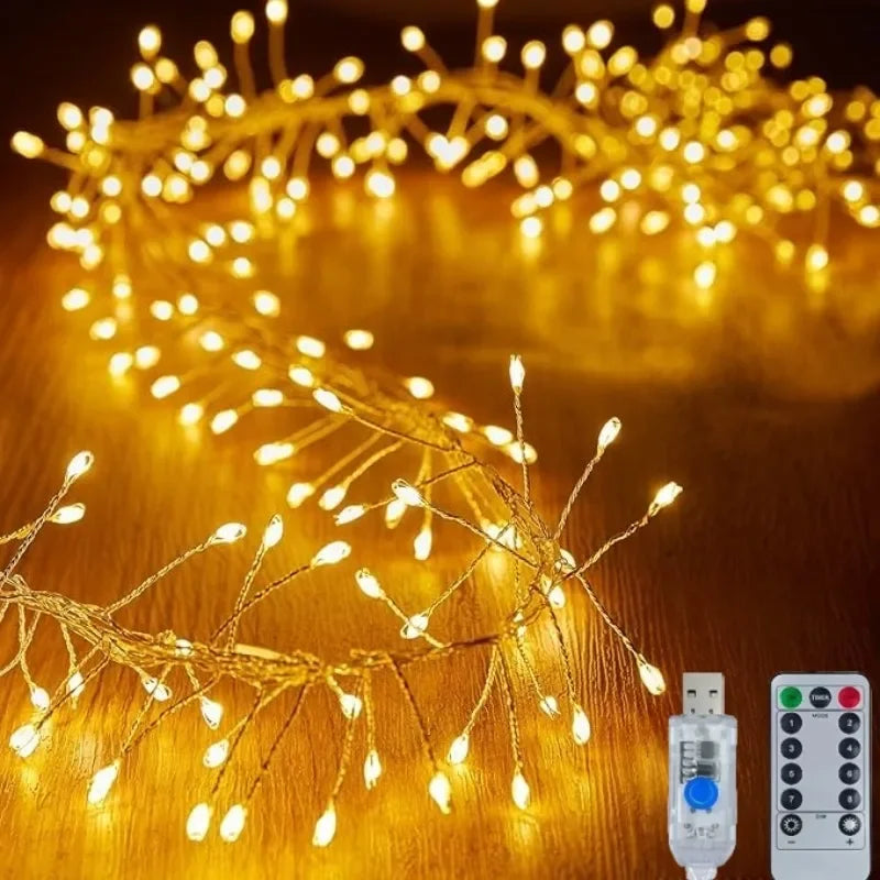 Remote Firecracker Twinkle Lights 1.5/3/6M LED