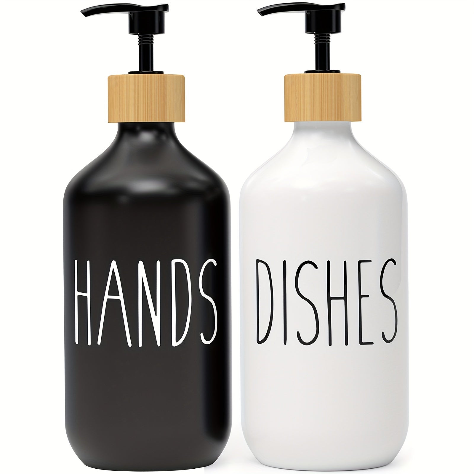 2pcs Soap Dispenser Set, Countertop Lotion Bottle, Bathroom Hand Soap Dispenser